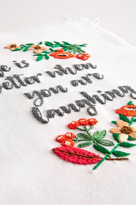 Thumbnail: DMC Embroidery Kit Positive Vibes TB148