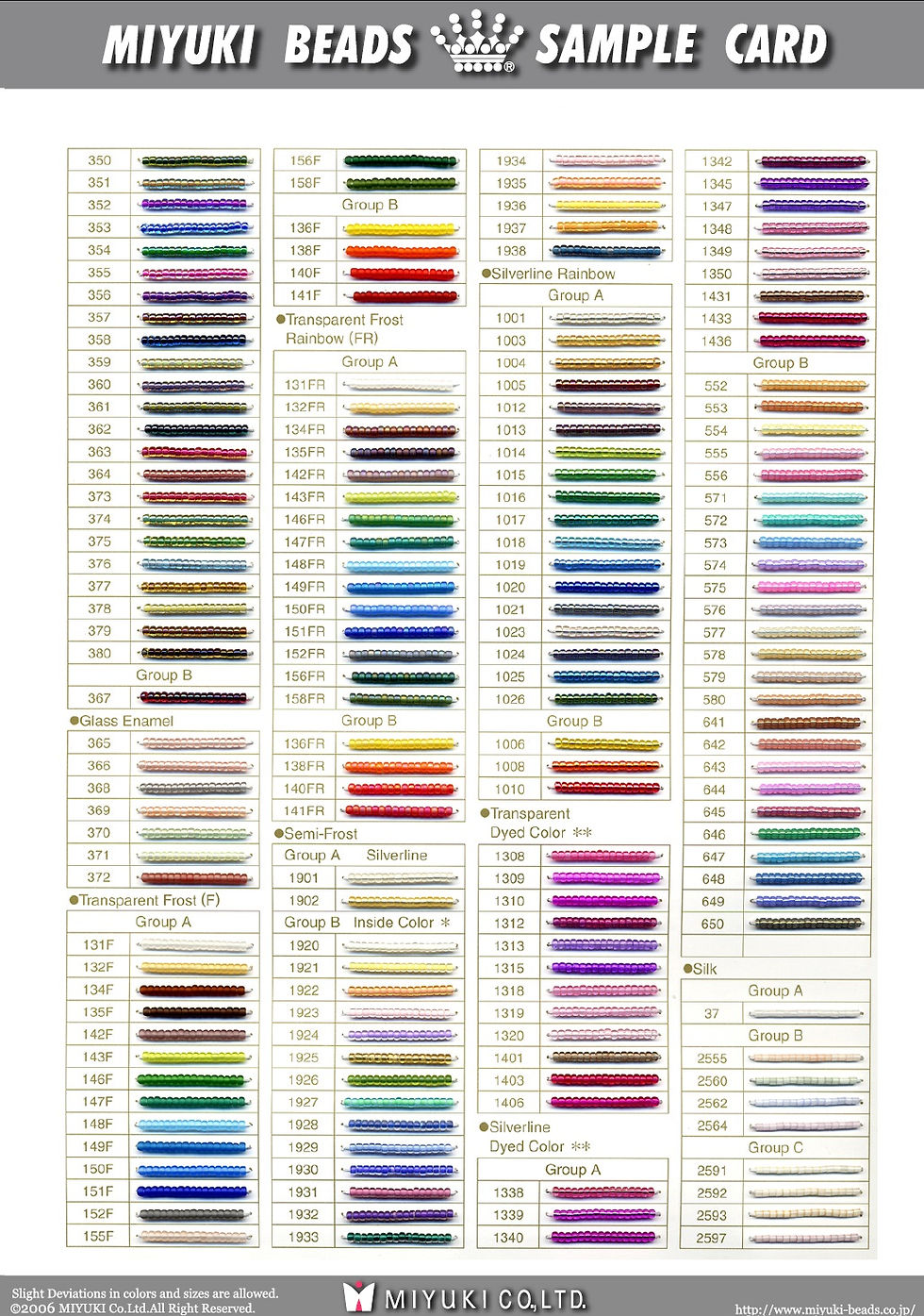 Thumbnail: MIYUKI Glass Beads  Round Rocailles - (Silverline)