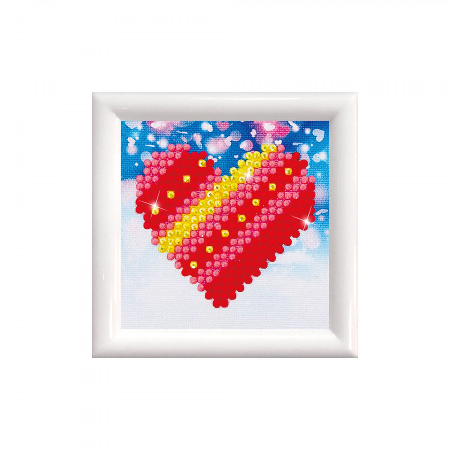 Patchwork Heart with Frame | Diamond Dotz Art Kit - DDS.007F