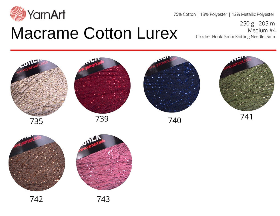 Thumbnail: yarnart macrame cotton lurex