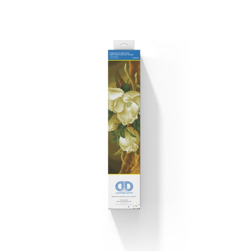 Thumbnail: Diamond Dotz Art Kit Box - Magnolias on Gold Velvet - DD12.046