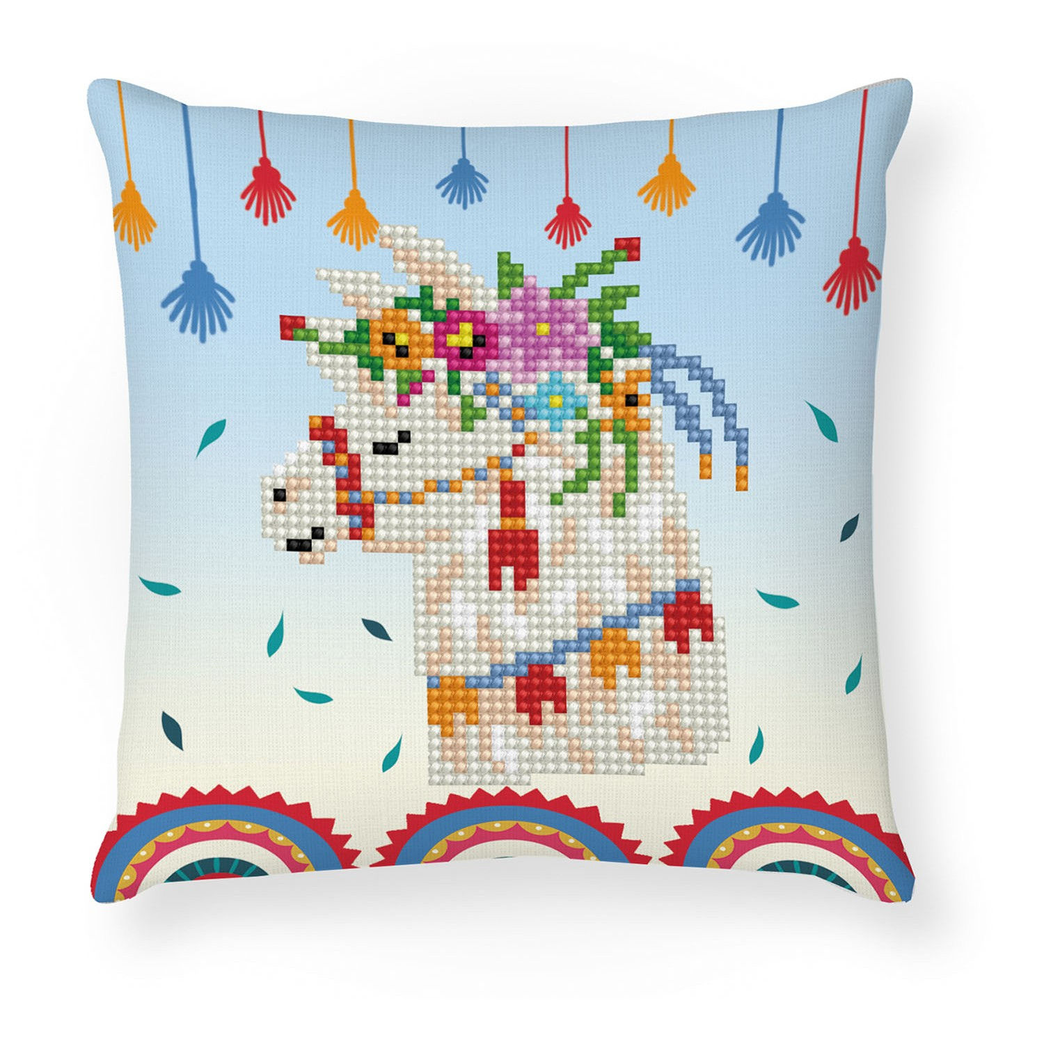 DDP2.045 Llama Party Diamond Dotz Mini Pillow