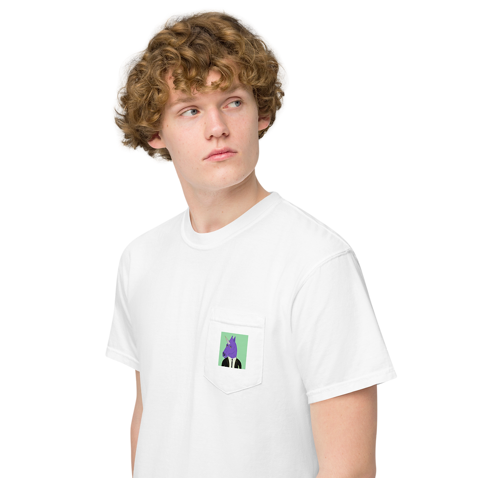 Thumbnail: Unisex garment-dyed pocket t-shirt