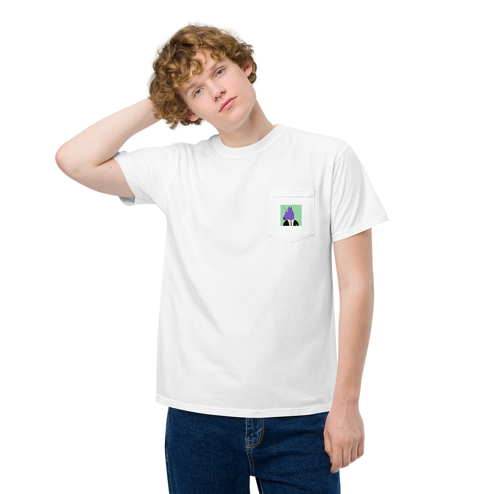 Thumbnail: Unisex garment-dyed pocket t-shirt