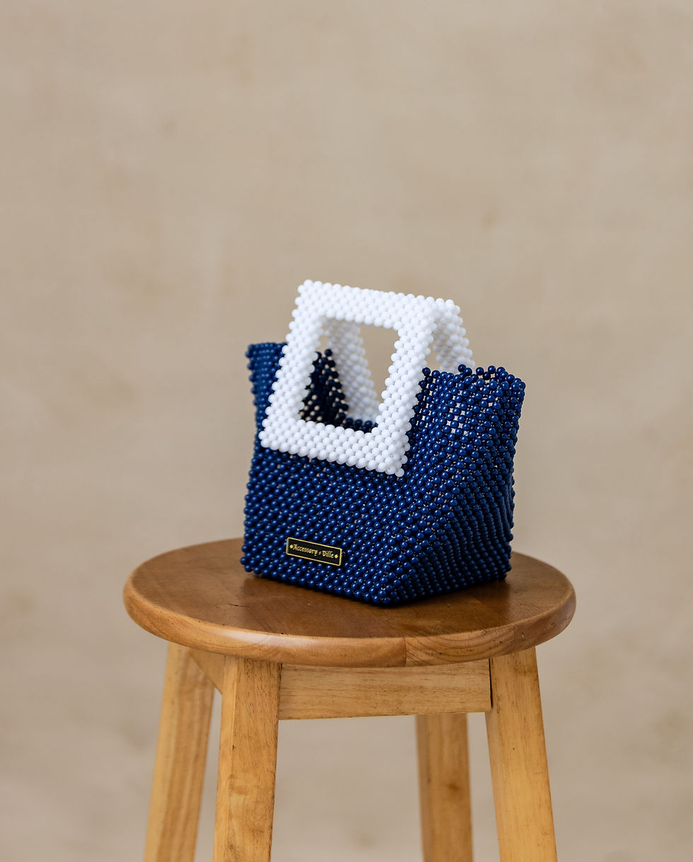 The Sophie - Navy Blue (White Handle Series)
