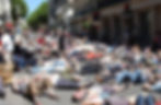 Manifestation d’intermittents du spectacle Opération « ville morte », rue de la République. 6 juille