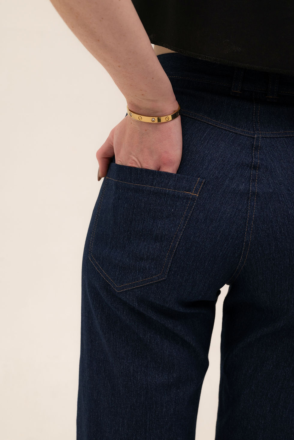 Miniatura: kalhoty Dark Blue Denim Straight