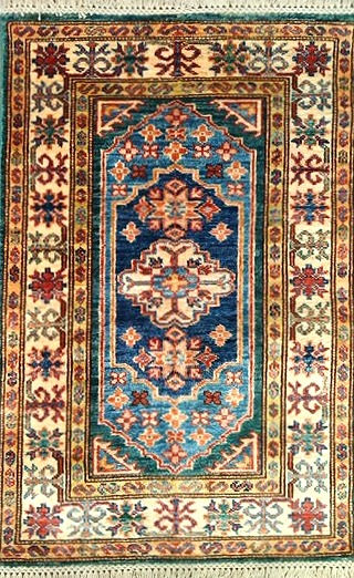 Thumbnail: Contemporary Shirvan design Carpet - Blues & Green