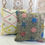 Thumbnail: Vintage Boho Kilim Cushion -  40 x 40 cm  Soft grey with details