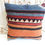 Thumbnail: Vintage Kilim Pillow - Blue and Tangerine