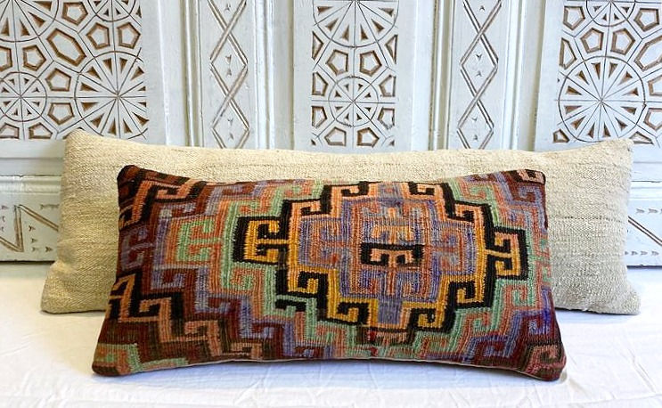Thumbnail: Bold Boho Kilim Pillow                                                   60x30cm