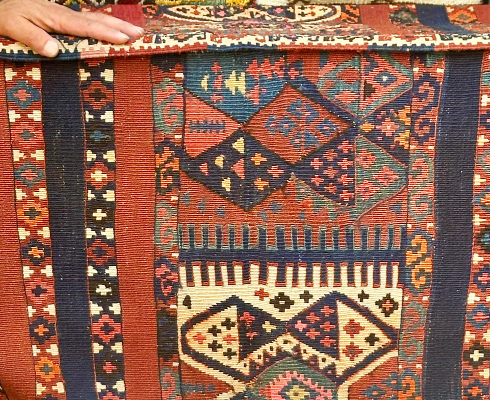 Thumbnail: Vintage Kurdish Tribal kilim                                       2.00m x 1.55m
