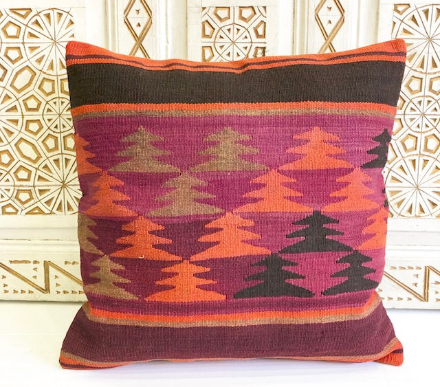 Vintage Kilim Pillow - Purple Dream