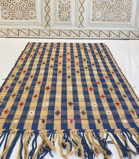 Thumbnail: Adana 'Perde ' Kilim                   Indigo + Camel