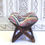 Thumbnail: Vintage Kilim Teahouse Stool                                            Sea Mist