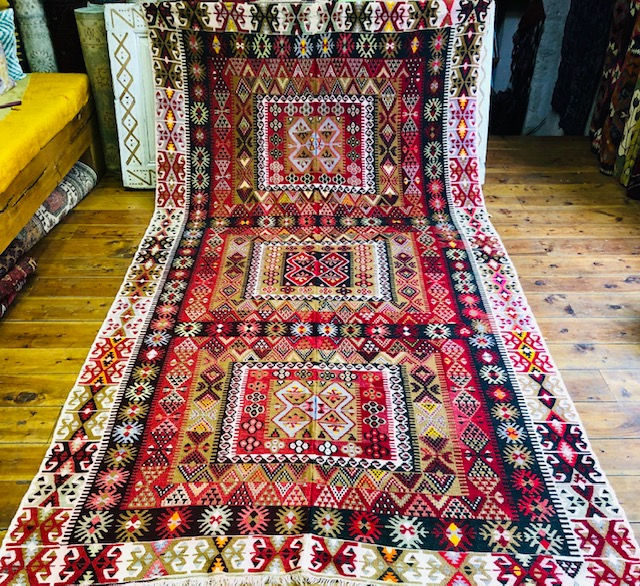 Thumbnail: Vintage Kayseri Afsar Kilim           Beautiful condition