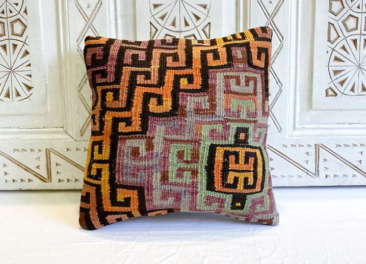 Thumbnail: Bold Boho Kilim Pillow                                                   40x40cm