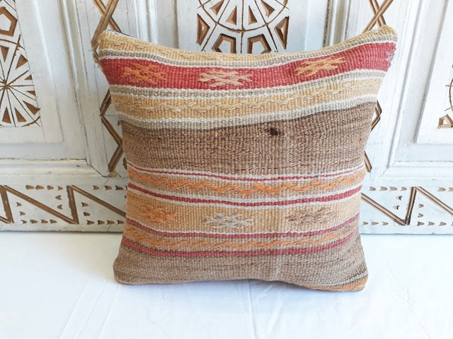 Thumbnail: Vintage Kilim Pillow - Subtle stripe