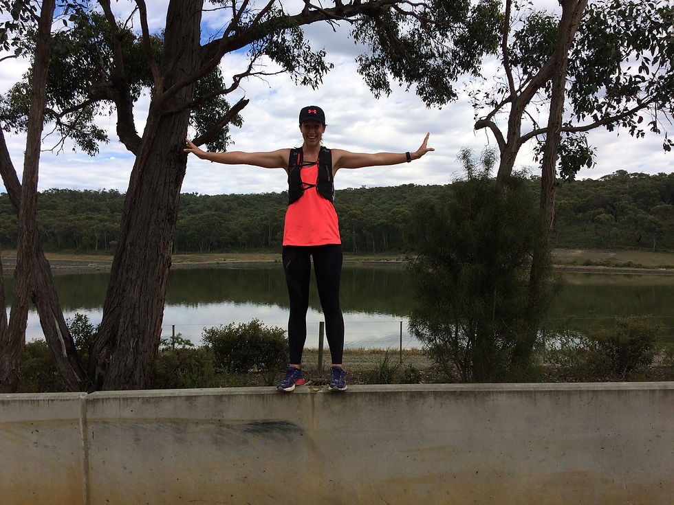 Long distance runner with hydration vest