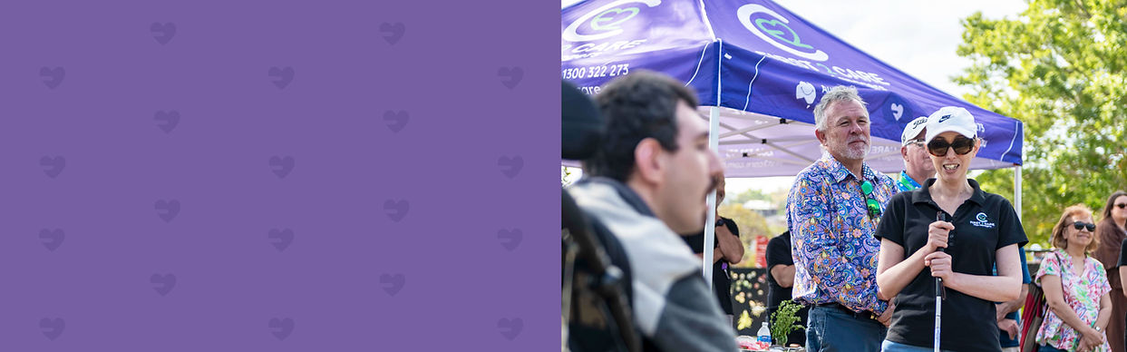 People at an Australia Wide outdoor event with a marquee. During First2care Picnic in the Park event | Trusted NDIS Plan Managers Australia