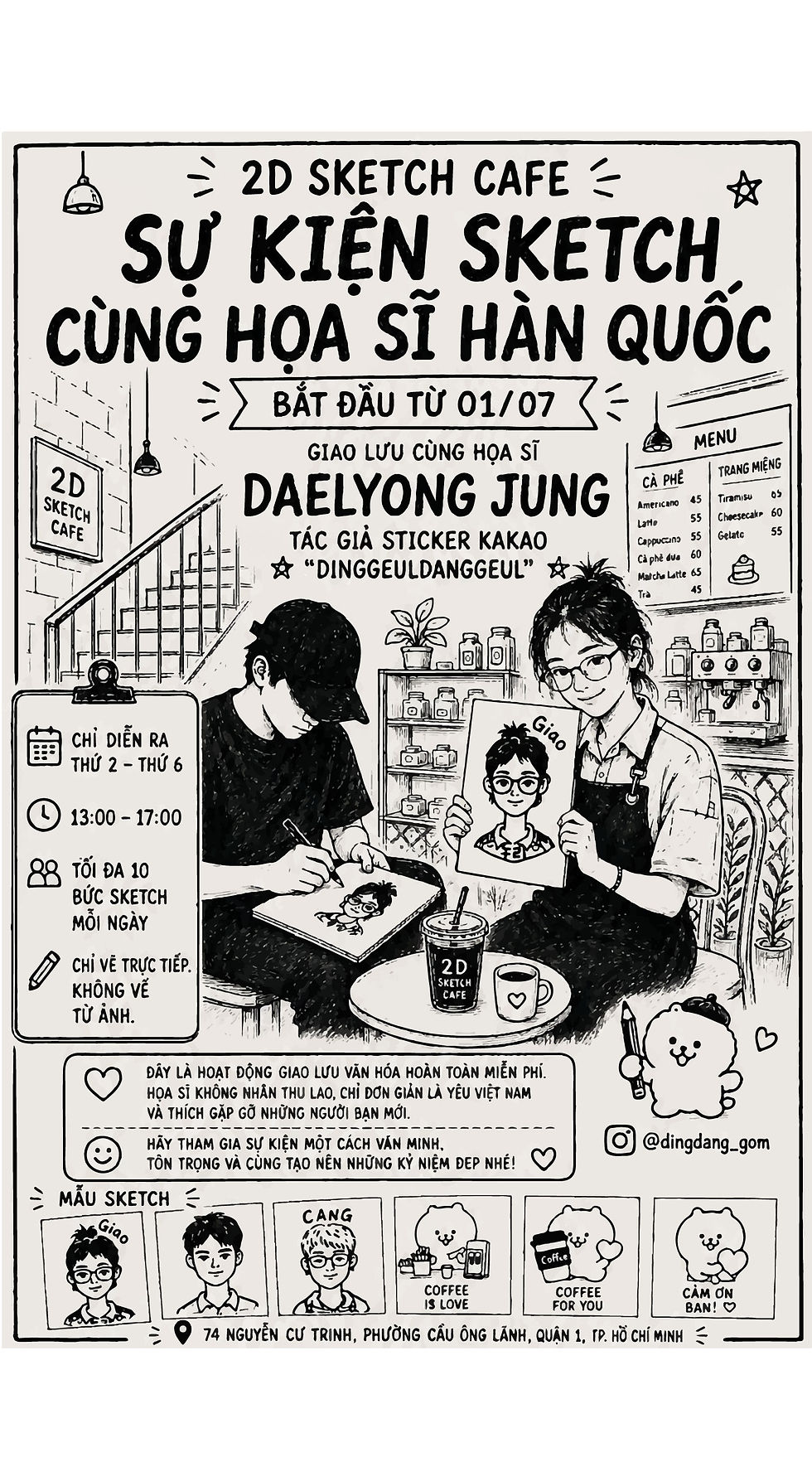 Sự Kiện Phác Họa Hàn Quốc Tháng 7
