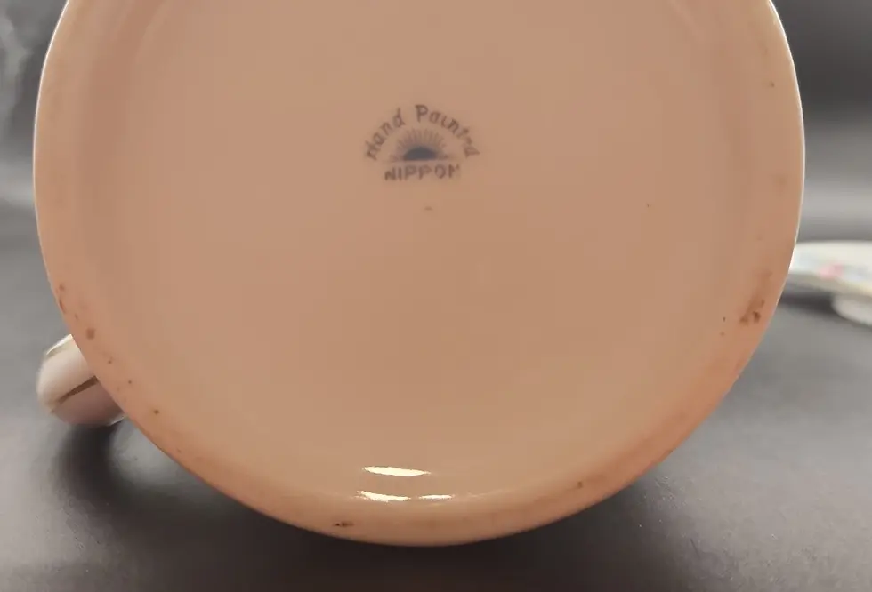 Thumbnail: VTG 4.5" Hand-Painted NIPPON Lidded Porcelain Creamer CA 1911-1921