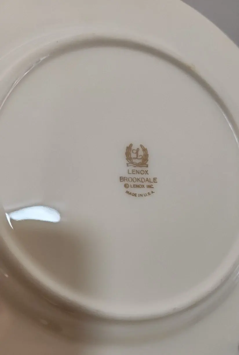 Thumbnail: Vintage RETIRED Lenox BROOKDALE Fine China Set of 4 Salad / Dessert Plates EUC