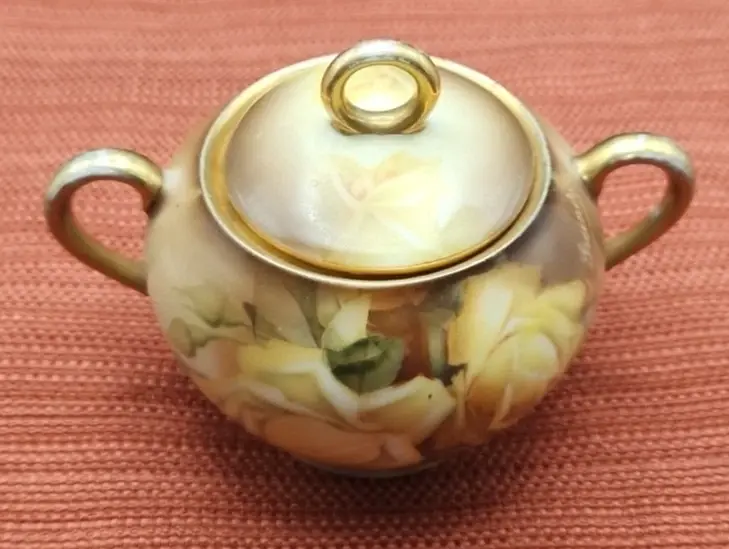 Thumbnail: 1908 Hand-Painted & Signed Thomas Bavaria Rosenthal LA REINER 5 PC Tea Set