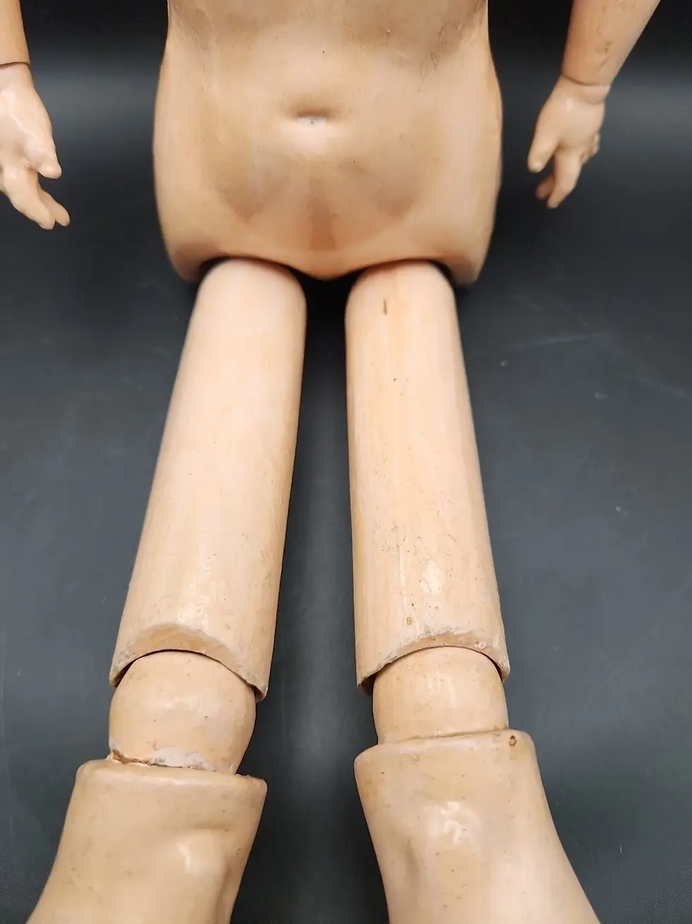 Thumbnail: Kestner DEP Germany Bisque Socket Head Doll w/ Wood Composition Body 20"