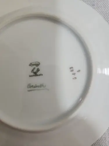 Thumbnail: Epiag Czechoslovakia "Corinthe" 5443 - Partial Porcelain Place Setting Pieces