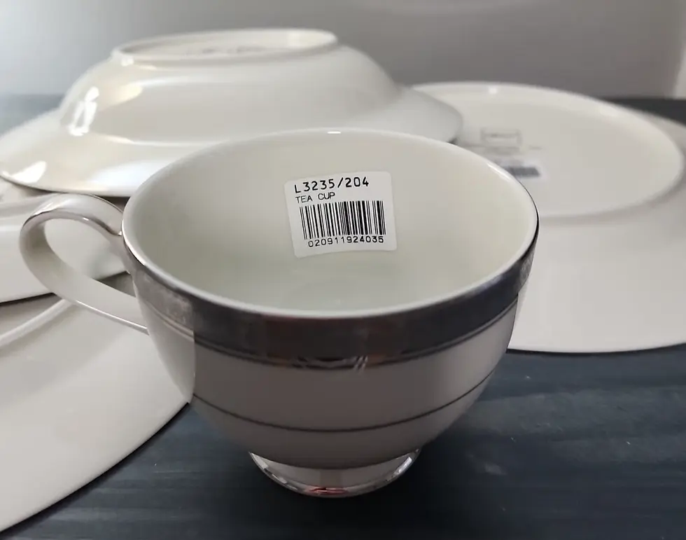 Thumbnail: Discontinued MIKASA Palatial Platinum 5 Pc Place Setting Unused & Original Box