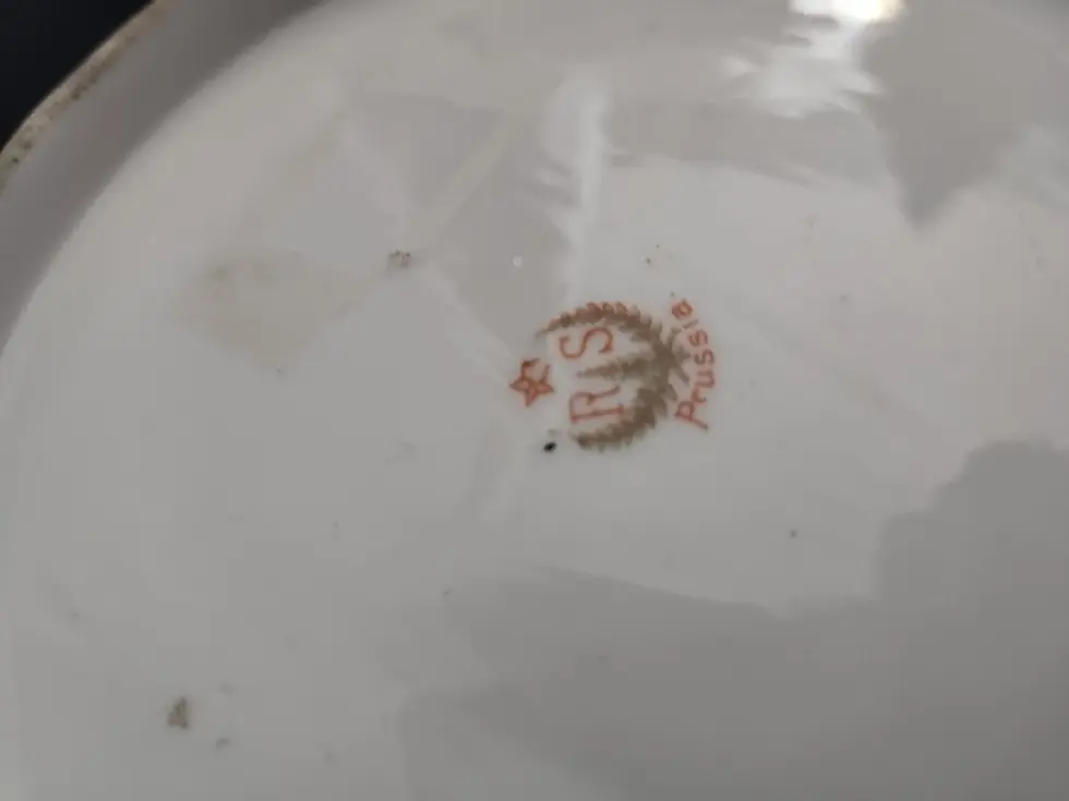 Thumbnail: Antique Reinhold Schlegelmilc RS Prussia Lusterware Carnation Mold Bowl Red Mark