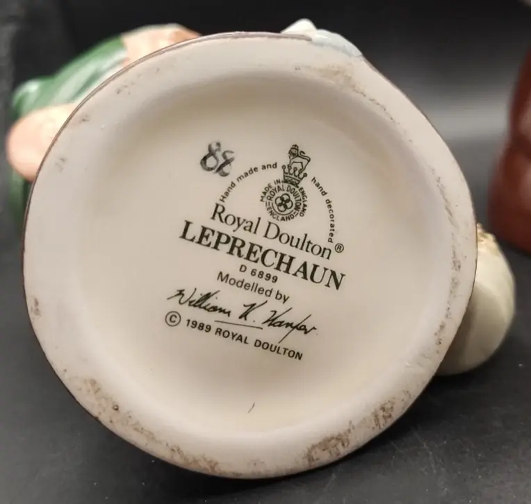 Thumbnail: Vintage 1989 ROYAL DOULTON Character Jugs - Pair of Leprechaun's D6847 & D6899