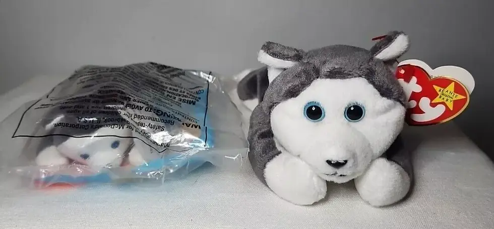 Thumbnail: Nanook the Husky Dog - TY BEANIE BABIES & McDonalds TEENIE BABIES - Retired
