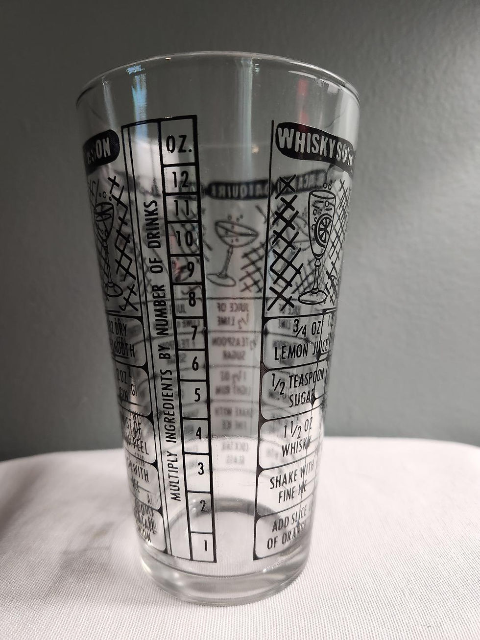Thumbnail: Vintage MCM Federal Glass Cocktail Shaker