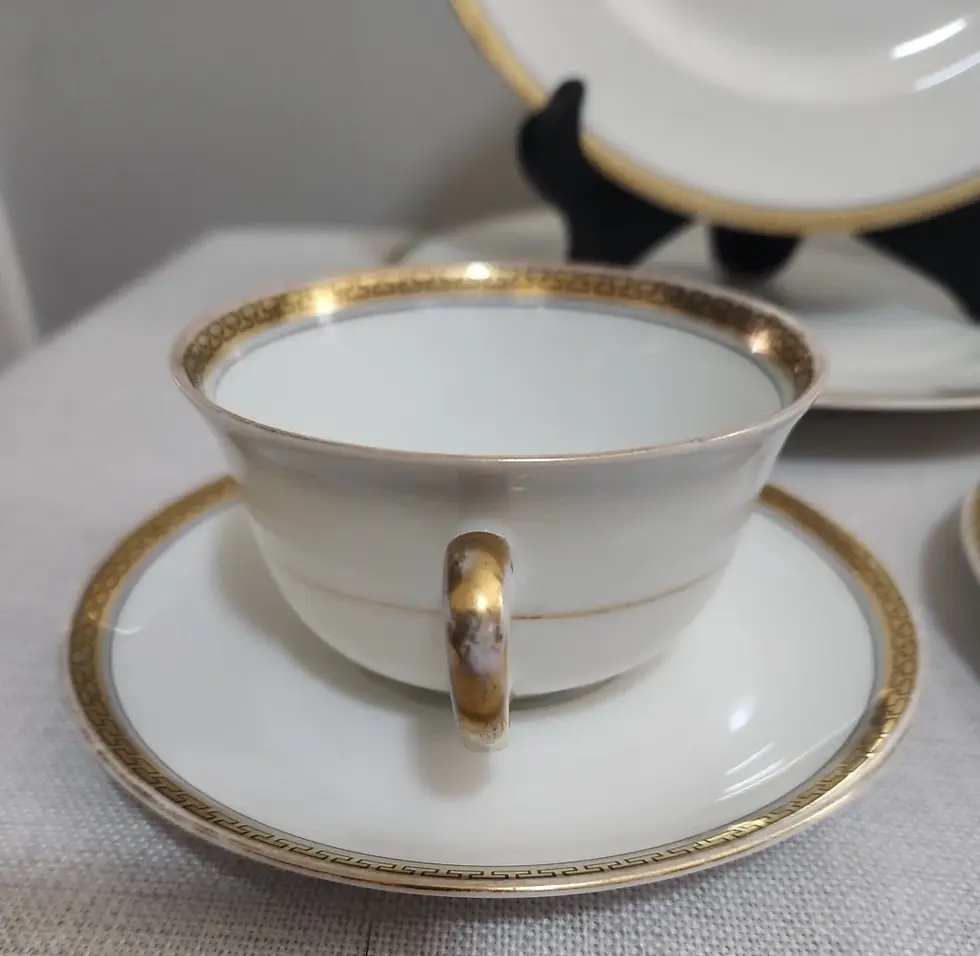 Thumbnail: Epiag Czechoslovakia "Corinthe" 5443 - Partial Porcelain Place Setting Pieces