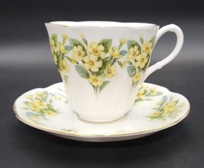 Thumbnail: VTG Royal Albert Bone China DAINTY DINA SERIES Anne & Prudence Teacups & Saucers