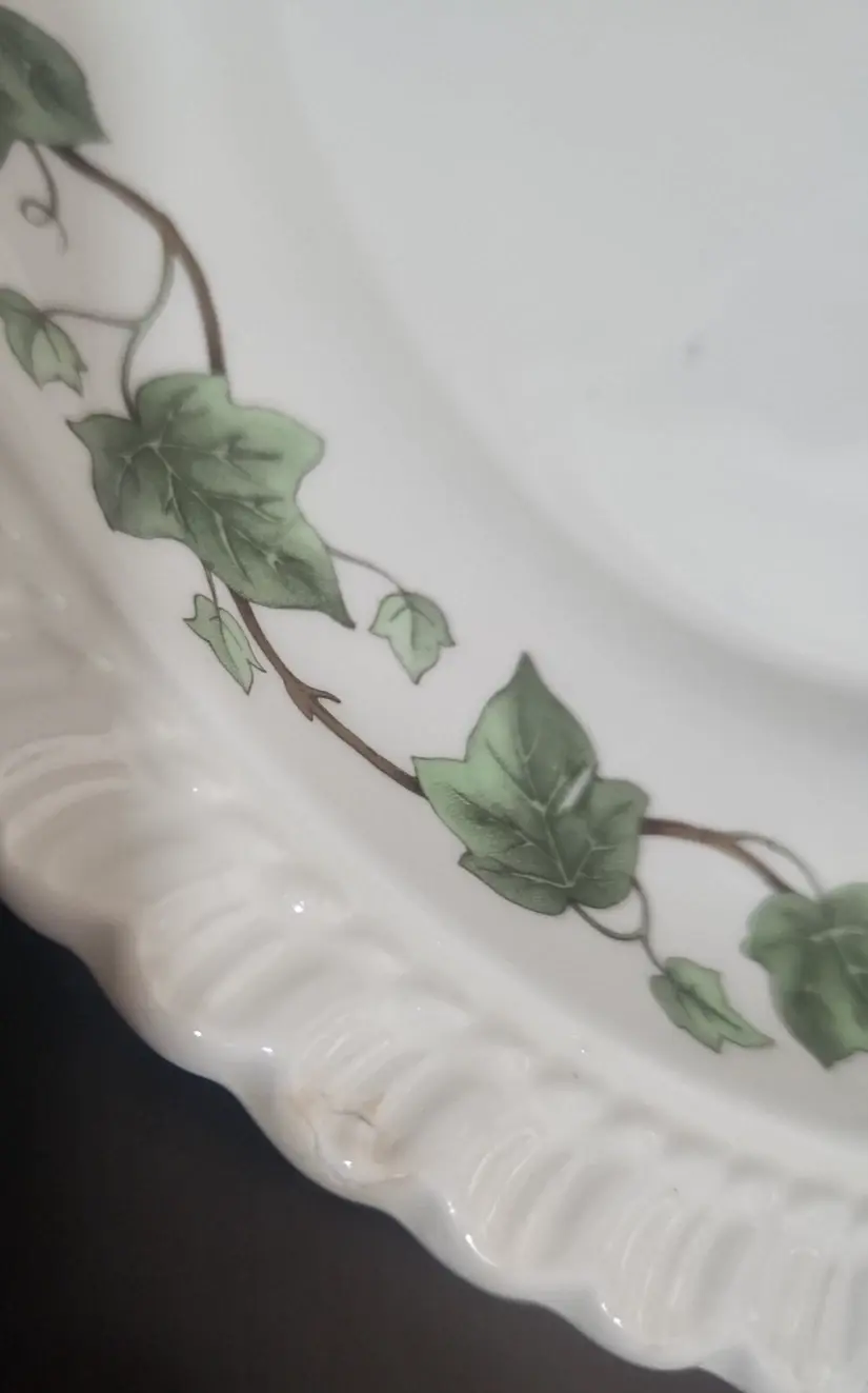 Thumbnail: Harker Pottery Co. - Royal Gadroon IVY Pattern 1940 - 1965 - 16" Oval Platter