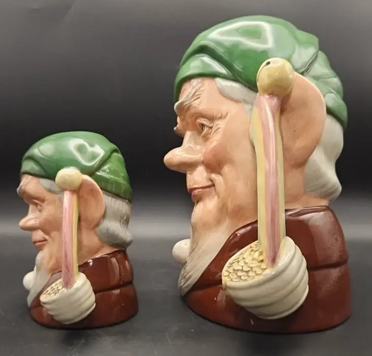 Thumbnail: Vintage 1989 ROYAL DOULTON Character Jugs - Pair of Leprechaun's D6847 & D6899