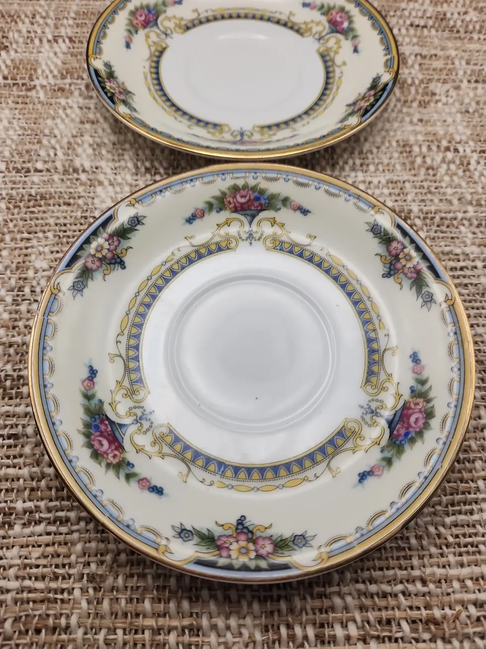 Thumbnail: Noritake RARE Montebelle Red Mark Morimura Set of 2 Cups & Saucers - 4 Pieces