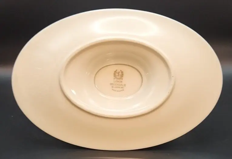 Thumbnail: LENOX BROOKDALE - Fine China Gravy Boat with Attached Underplate Platinum Trim