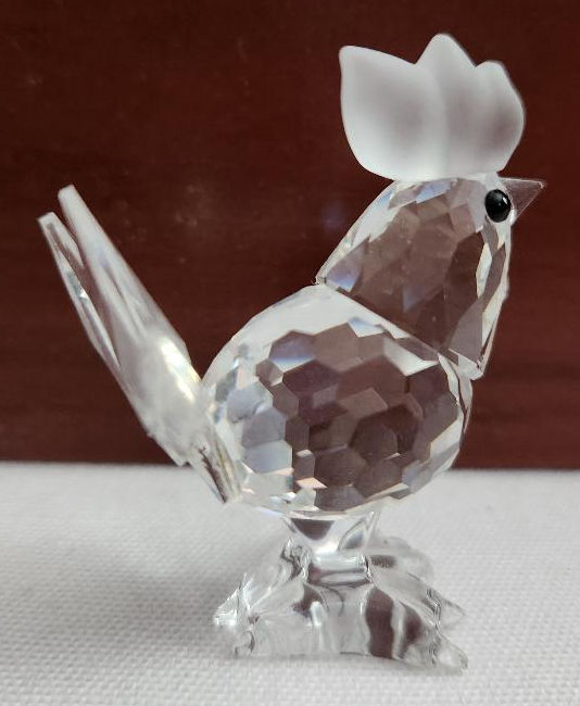 Thumbnail: Retired Swarovski Crystal Mini Cockerel Rooster "Barnyard Friends" Collection
