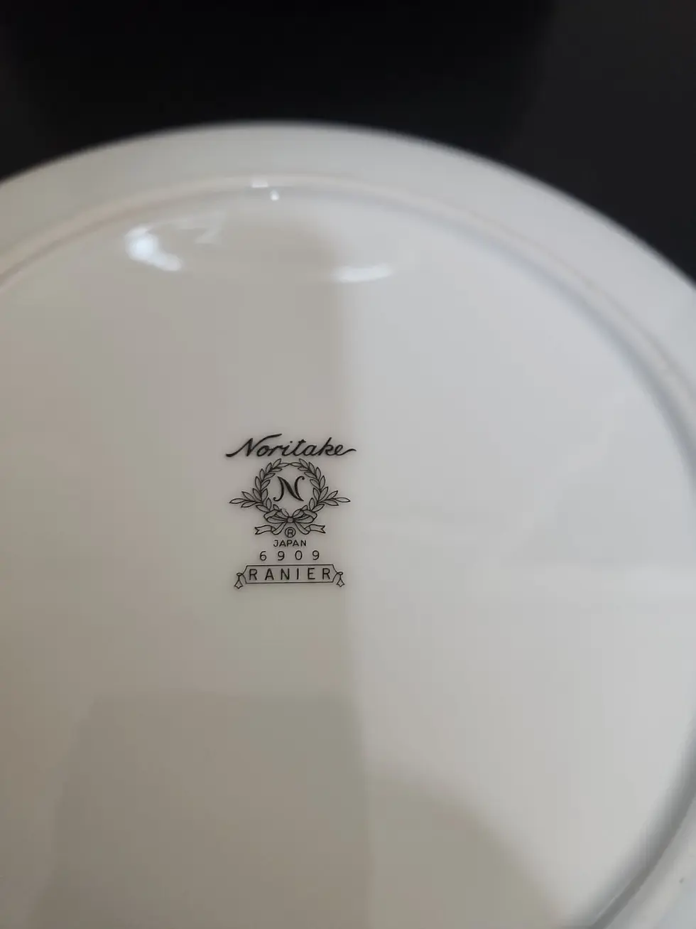 Thumbnail: NORITAKE Fine China RANIER 6909 8.25" Salad Plates - White Floral Platinum Trim