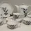 Thumbnail: Vintage 1958 Snack Tray Tea Set - SYIO Fine China Sighin' Cats JAPAN - 14 Pieces