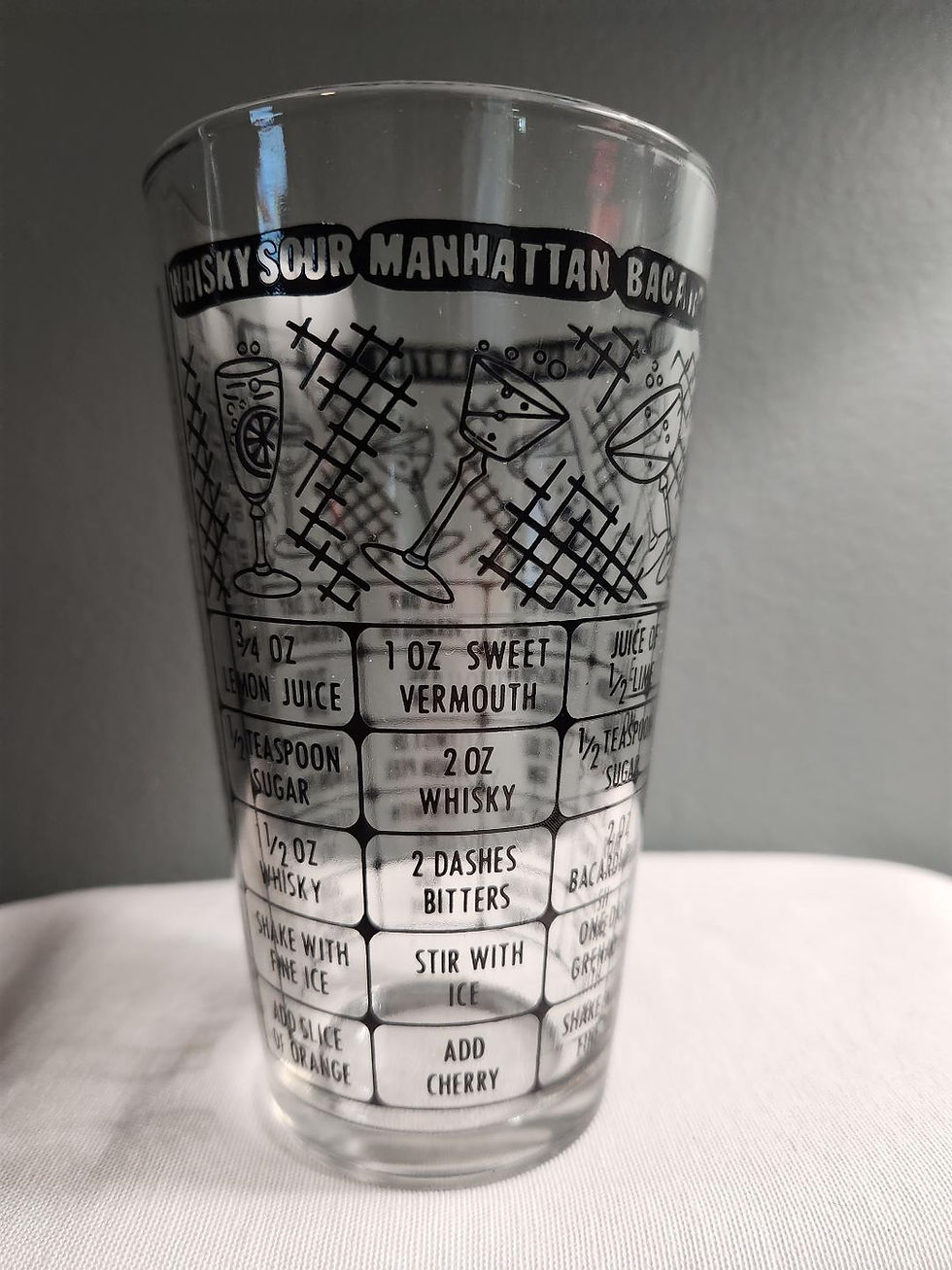 Thumbnail: Vintage MCM Federal Glass Cocktail Shaker