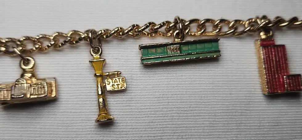 Thumbnail: Vintage 1960's Chicago Souvenir Charm Bracelet