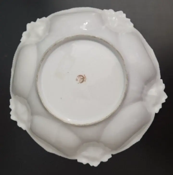 Thumbnail: Antique Reinhold Schlegelmilc RS Prussia Lusterware Carnation Mold Bowl Red Mark