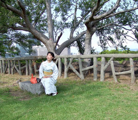 実乃鈴 大阪城さんぽ・夏着物で MINOSUZU stroll at OSAKA castle