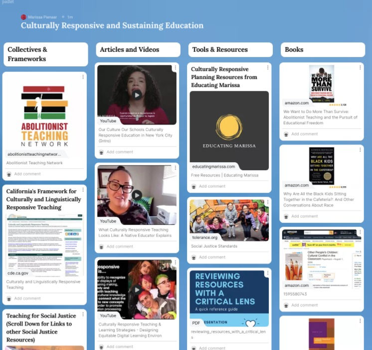 Culturally Responsive and Sustaining Education Resources