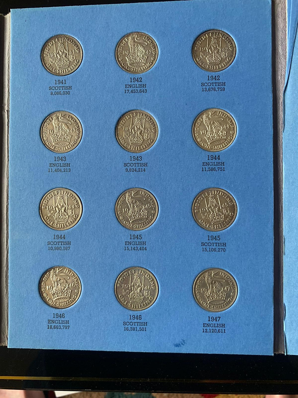 Thumbnail: George IV Complete Shilling Run 1937/51